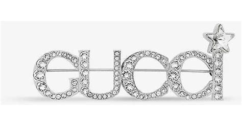 gucci brooch silver embellished|gucci brooch dupe.